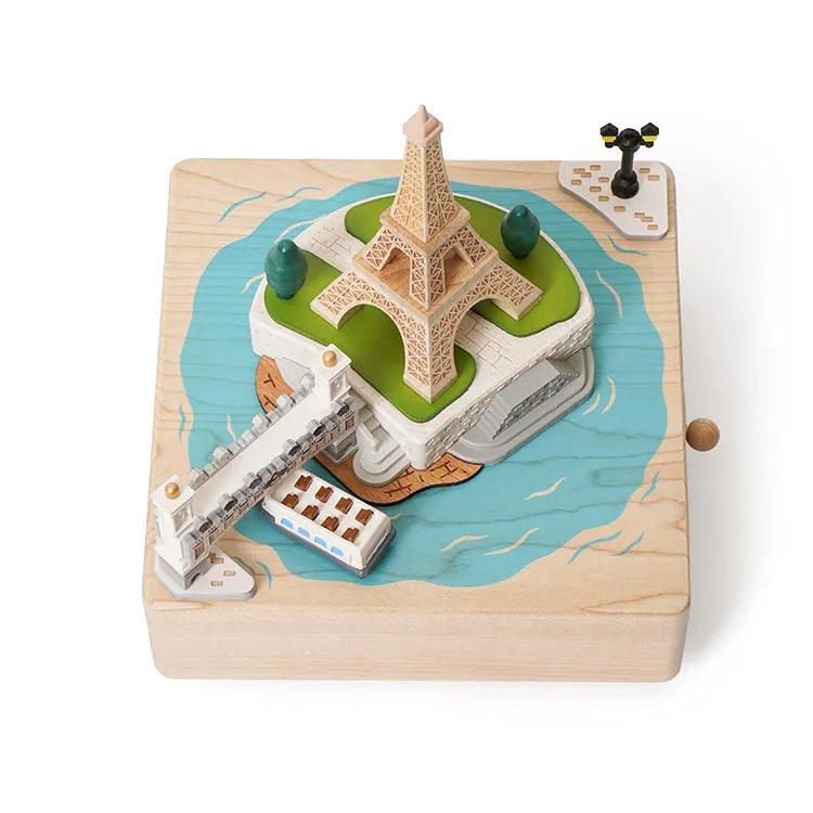 The Seine River in France The Eiffel Tower in Paris City Music Box | World Travel Gift