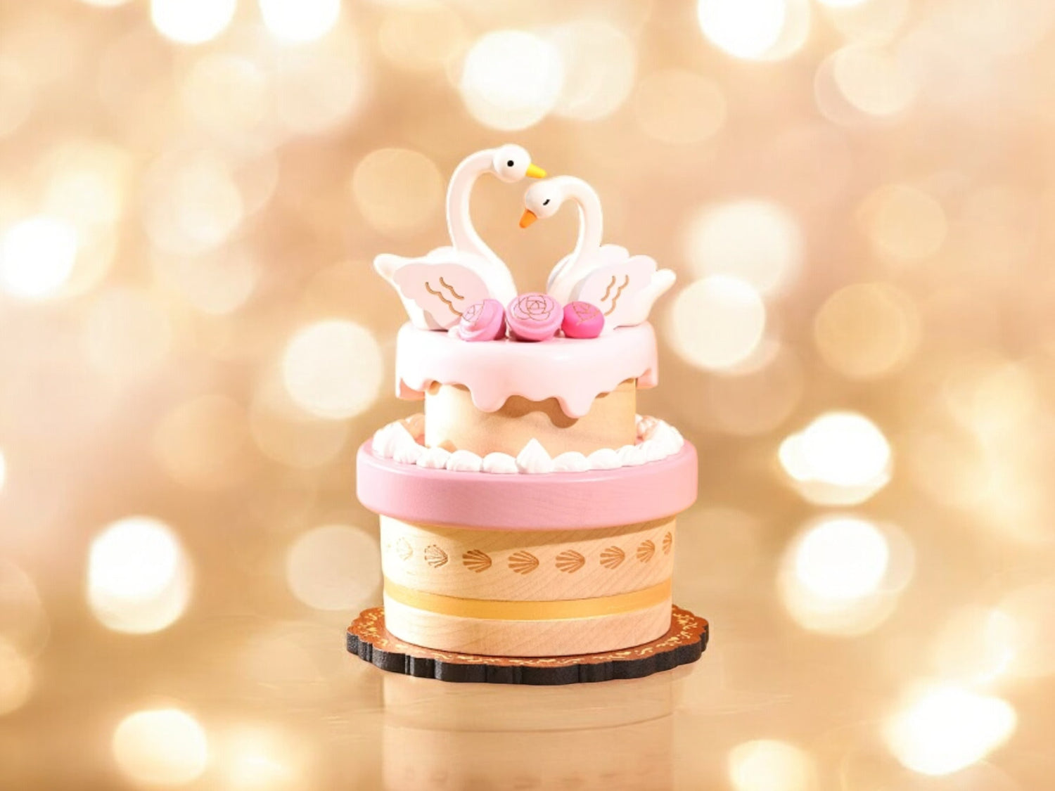 Swan Lake Love Cake Music Box