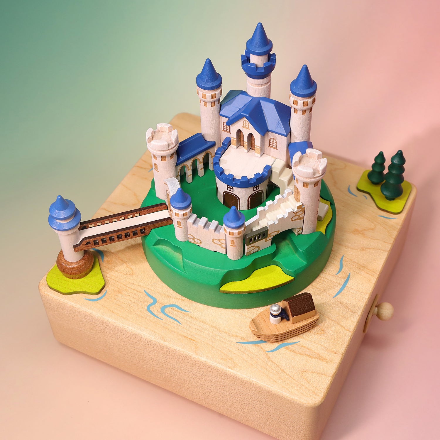 Castle Music Box • Personalized Wooden Gift • Valentine's Day Gift • Girl Gift • Baby Shower Gift • Nursery Decor
