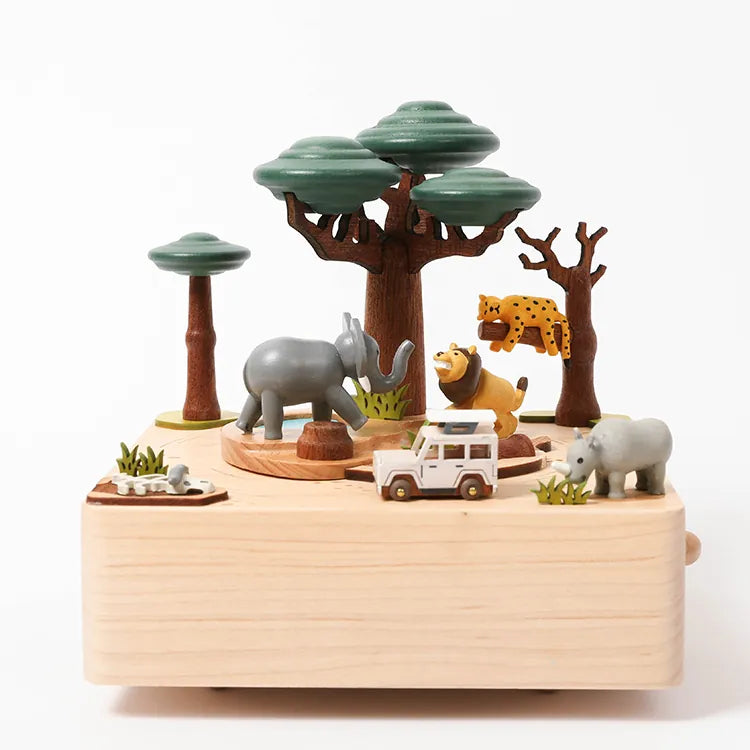 African Safari Music Box – Personalized Engraved Gift – Father's Day Gift - Travel Gift