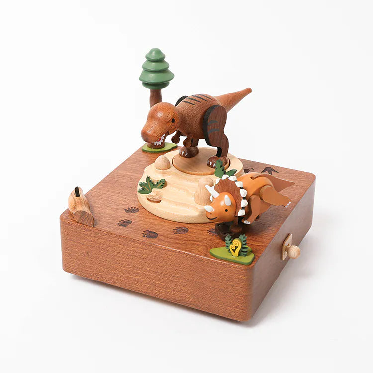 Jurassic Tyrannosaurus Triceratops Dinosaur Music Box