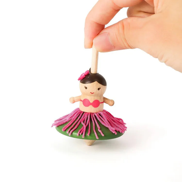 Maori Dancing Spinning Top/ Vintage Gifts / Wood Toy / Party Favor Toy / Old Time Toy / Gift for Friend / Gift for Boy/Birthday Gift