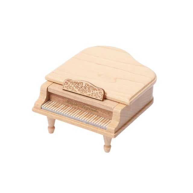 Mini Grand Piano Music Box(White)