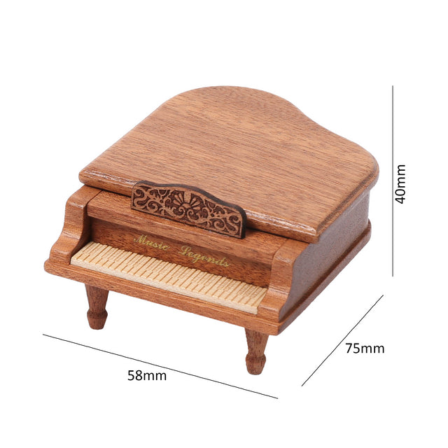 Mini Grand Piano Music Box(Brown)