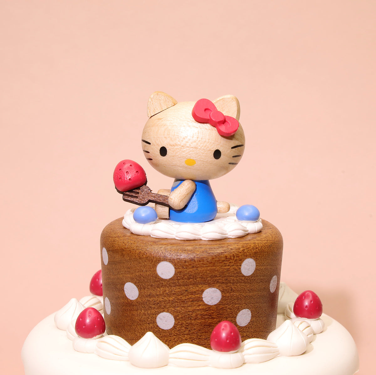 Hello Kitty Spinning Birthday Cake Music Box  Personalized Engraving Available, Girls' Birthday Gift