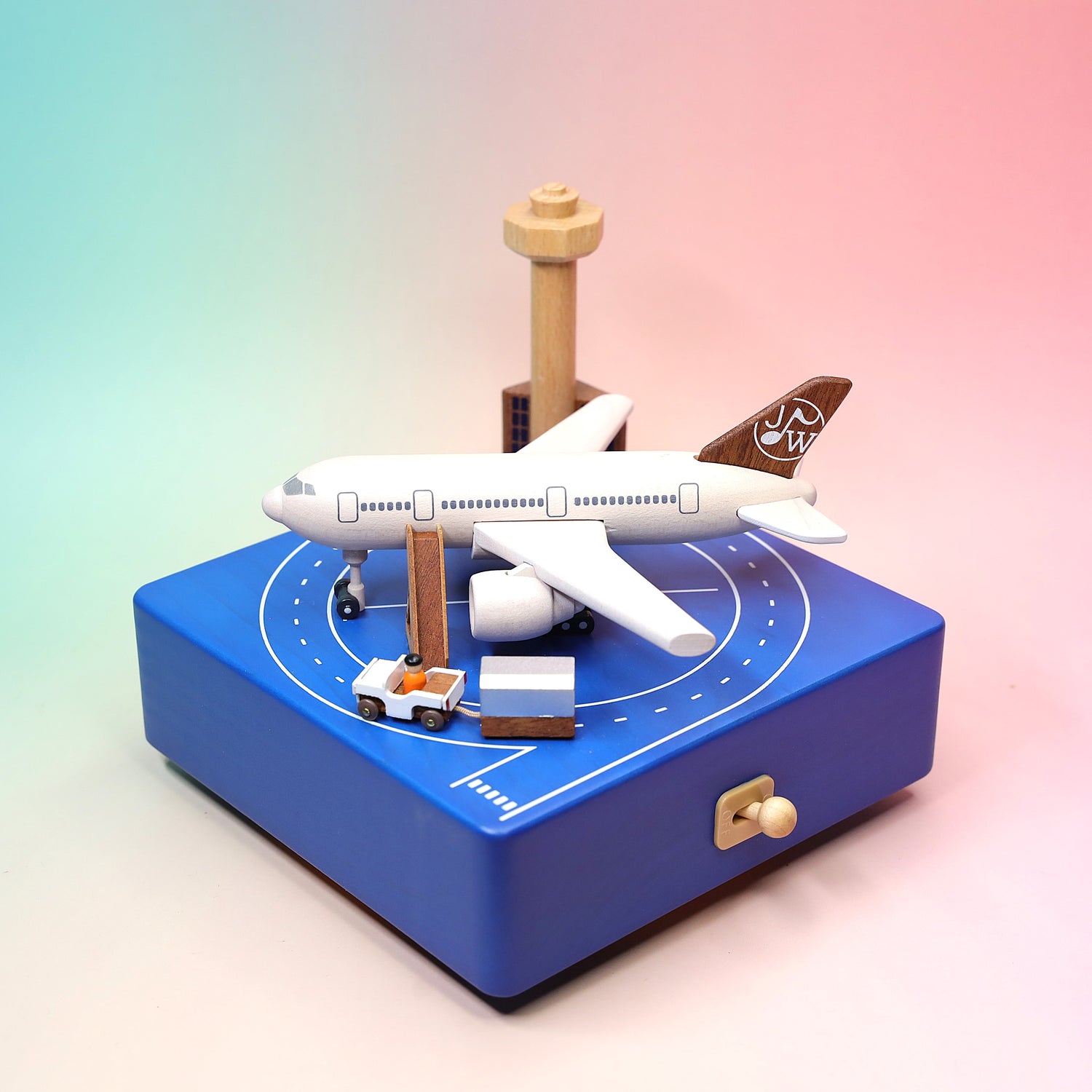 Airplane Music Box – Personalized Name & Date Gift – Wooderful Life