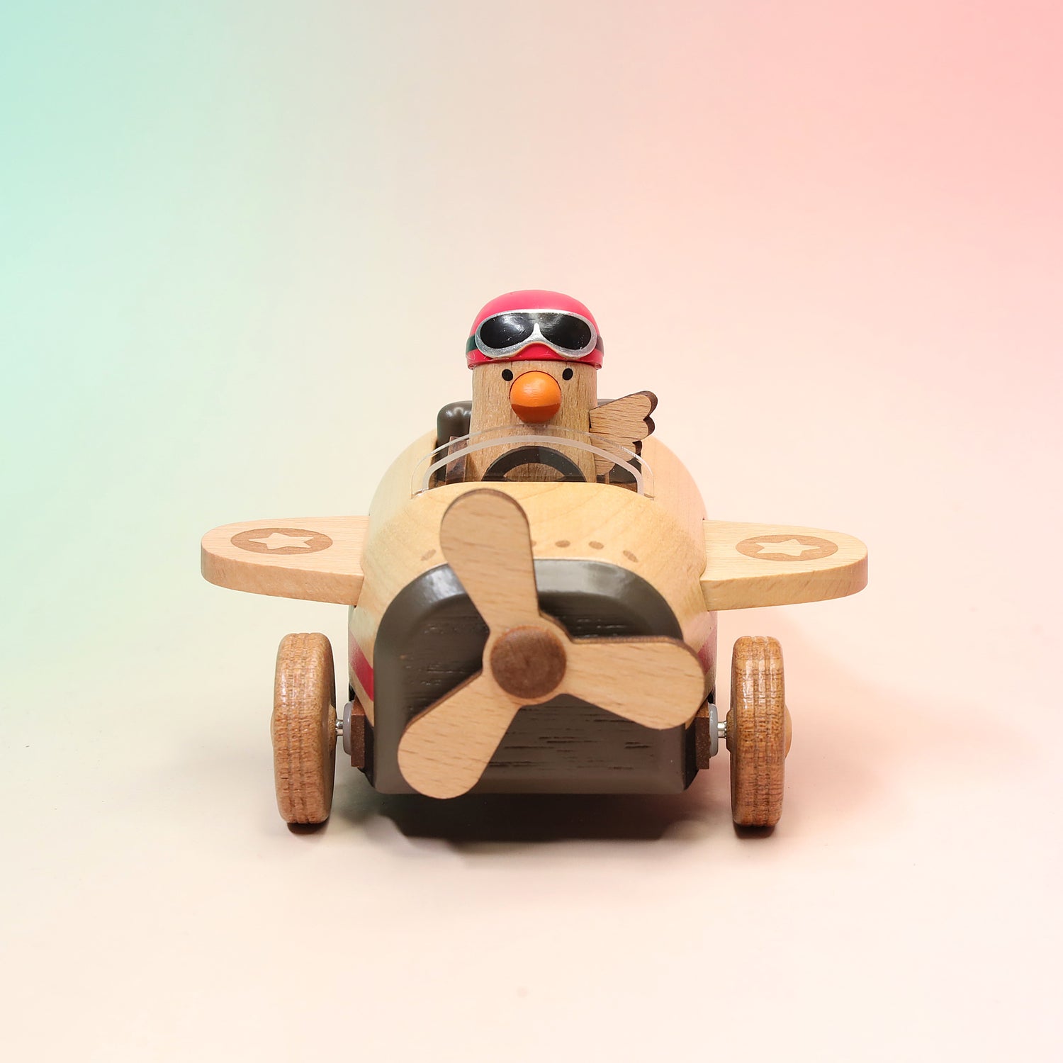 Little Bird Airplane Music Box – Moving Propeller Wind-Up Musical Toy – Personalized Engraved Gift (Father’s Day / Birthday)